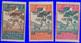 Wallis & Futuna Taxe 1930. ~ TY 11/13* - Taxes De Nvlle Calédonie Surchargés - Timbres-taxe