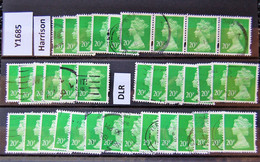 Great Britain - 35 Machin With 2 Differents Printing Y1685 20P Green Light Used - Série 'Machin'