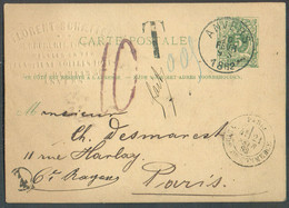 E.P. Carte 5c. Vert Sur Chamoir Obl. Sc ANVERS 20 Février 1882 (exp. Florent SCHAEFFER, Serrurerie, Meubles En Fer, Coff - Briefkaarten 1871-1909