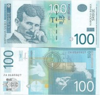 SERBIA 100 DINARA 2013. UNC NEUF  REPLACEMENT - Servië