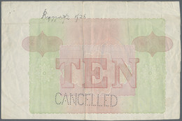 Ceylon: Vignette Proof Print For 10 Rupees P. 24p In Lilac Color, On Watermarked - Sri Lanka