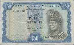 Malaysia: Bank Negara Malaysia 50 Ringgit ND(1972-76) With Series A/58 And Print - Malaysia