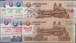 North Korea: Central Bank Of The Democratic Peoples Republic Of Korea, Lot With - Corea Del Nord