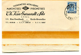 1941 Kaart Van CH VAN SWEEFELT & FILS Uccle Bruxelles - Gefr 50c - Thermo - Mano - Pyromètres Métalliques - Covers & Documents