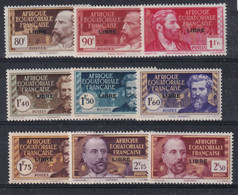 A.E.F. N°113/120, 121,123 - Neufs * Avec Charnière - TB - Unused Stamps