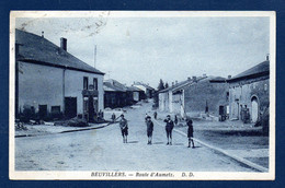 54. Beuvillers. Route D'Aumetz. Café P. Gaasch. Enfants Et Passants. 1935 - Other & Unclassified