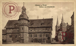 HOXTER WESER RATHAUS UND KILIANIKIRCHE  ALLEMAGNE GERMANY DEUTSCHLAND - Hoexter