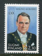 FINLAND 1993 Koivisto 70th Birthday MNH / **.  Michel  1235 - Nuevos