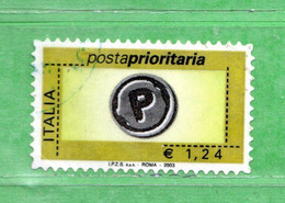 Italia °- 2003 - Posta Prioritaria. Val. € 1,24. Unif. 2767. Usato - 2001-10: Usados