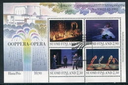 FINLAND 1993 Opening Of Opera House Block  Used.  Michel  Block 10 - Usados