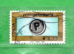 Italia °- 2002 - Posta Prioritaria Val. 0,77  Cat. N° 2634   Usato. - 2001-10: Usados