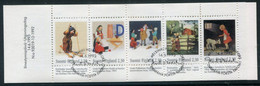 FINLAND 1993 Wendelin Centenary Booklet Used.  Michel  1218-22 - Gebruikt