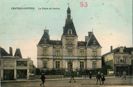 Château Gontier * Rue Et Le Palais De Justice * Quincaillerie LEPLE * Commerce PELTIER - Chateau Gontier