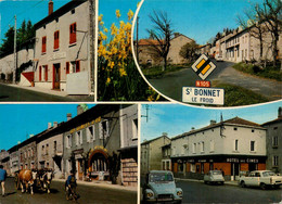 St Bonnet Le Froid * Souvenir Du Village * Cpa 4 Vues * Automobile Voiture Ancienne Citroën 2 CV - Autres & Non Classés