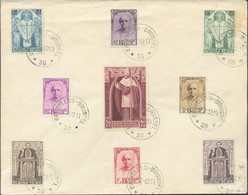 N°342/350 - Série CARDINAL MERCIER obl. Sc agence BRUXELLES 36* s/L. Du 3-7-1932. Rare. - TTB - 19418 - Covers & Documents