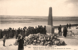 Berck Plage * Madame Raymond Poincaré Devant Le Monument Des Internes * Commémoration Cérémonie - Berck