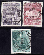 TRIESTE B 1953 SOPRASTAMPATO DI JUGOSLAVIA YUGOSLAVIA PARLAMENTO DI JAICE PARLIAMENT FULL SET SERIE USATA USED OBLITER - Usati