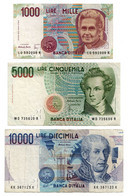 Italy 1984-1990: Lot Of 3 Banknotes - Collections