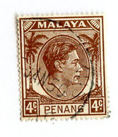 10600 Penang 1949 Scott # 6 Used OFFERS WELCOME! - Penang