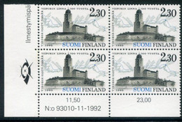 FINLAND 1993 700th Anniversary Of Vyborg Block Of 4 MNH / **.  Michel  1209 - Unused Stamps