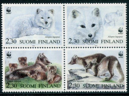 FINLAND 1993 WWF: Arctic Fox MNH / **.  Michel  1202-05 - Unused Stamps