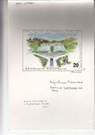 Rwanda - 1 Timbre Série COB 1087/93 - Dessin Polychrome Signé Jean Van Noten - Hydraulique Rurale - Document Unique - Lettres & Documents