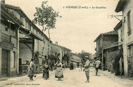 Loubéjac * La Grand Rue Du Village * Villageois * Commerce DELMAS - Autres & Non Classés