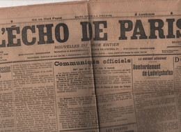 L'ECHO DE PARIS 28 5 1915 - DOMREMY - MESSE A NOTRE DAME POUR SOLDATS - DARDANELLES - LUDWIGSHAFEN - - General Issues