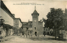Fénayrols Les Bains * La Place De L'horloge * Villageois - Altri & Non Classificati