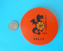 FIBA BASKETBALL WORLD CUP 1970 - Large Official Participant Badge * Basket-ball Baloncesto Pallacanestro RRR - Basketball