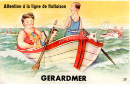 GERARDMER  -  Carte à Système En Excellent état  -  Attention à La Ligne De Flottaison - Gerardmer