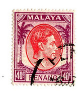 10613 Penang 1949 Scott # 18 Used OFFERS WELCOME! - Penang