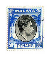 10614 Penang 1949 Scott # 19 Used OFFERS WELCOME! - Penang