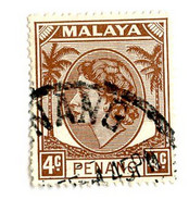 10623 Penang 1954 Scott # 31 Used OFFERS WELCOME! - Penang