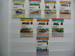 (GR) TRANSPORT TREINEN TRAIN ZUG STOOMLOKOMOTIEVEN LOCOMOTIVES Leaders GRENADINES OF ST. VINCENT 1984 PF/MNH - St.Vincent (1979-...)