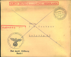 1942, DDP NIEDERLANDE "Frei Durch Ablösung" Ab Herzogenbusch - Lettres