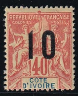 Côte D'Ivoire N°38A - Variété Chiffres Espacés - Neuf * Avec Charnière - TB - Unused Stamps