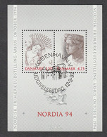 Denmark 1992 NORDIA 1994 International Philatelic Exhibition Mi.Nr.BL.8 Minisheet Used W0861 - Blocs-feuillets
