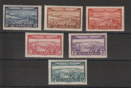 Maroc 1933 Vues PA 34-39, 6 Val * Charnière MH - Aéreo