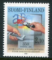 FINLAND 1992 Anniversary Of Letterpress Printing MNH / **.  Michel 1194 - Unused Stamps