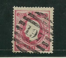 Portugal 1870/6 D Luiz  Fita Curva Denteado #30 - 25rs Carmim Rosa,carimbo 197 2ª Evora.Lt 160 - Used Stamps