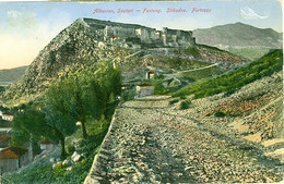ALBANIA AUSTRIA 1917 Colour Postcard Of Shkodra Censored Feldpost To Karlsbad In Bohemia - Albania