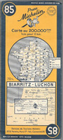 CARTE-ROUTIERE-MICHELIN-N °85-1951-BIARRITZ LUCHON-Couv Dos Qualité Mich - Imprim Off Set Levallois--B E - Roadmaps