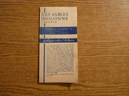 Les Sables D'Olonne - Vendée (85) - Dépliant Touristique Ancien 3 Volets - Format Plié 10,3 X 21 Cm Env. - Tourism Brochures