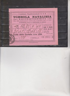 BIGLIETTO  TOMBOLA  NATALIZIA  RADIOGATRONOMICA - PRO  ORGANIZZAZIONI  FASCISTE  GIOVANILI.LIRE 1 .  1932 - Biglietti Della Lotteria