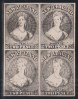 NOUVELLE-ZELANDE - REINE VICTORIA - Réimpression En BLOC De 4. Portrait De Chalon. - Unused Stamps