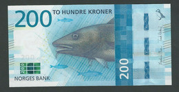 ♛ NORWAY - 200 Kroner 2016 {Norges Bank} AU-UNC P.55 - Norway