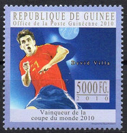 GUINEA 2010 - 1v - MNH -  David Villa Spain  Football Fußball Fútbol Soccer Calcio Voetbal Futebol España Barcelona - 2010 – Afrique Du Sud