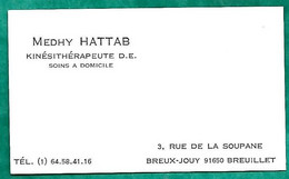 Breux-Jouy (91) M. Hattab Kinésithérapeute 3 Rue De La Soupane - Visitekaartjes