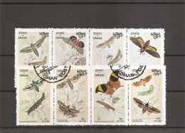 Insectes ( Série Complète De 8 Timbres Privés Oblitérés De Oman à Voir) - Zonder Classificatie